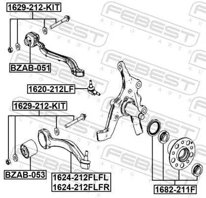 FEBEST Mounting, control/trailing arm (BZAB-051)