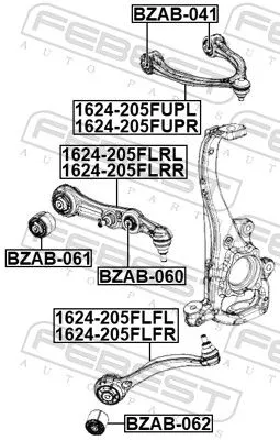 FEBEST Mounting, control/trailing arm (BZAB-060)