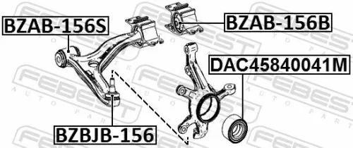 FEBEST Repair Kit, control arm (BZAB-156S)