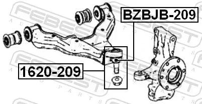 FEBEST Repair kit, supporting/ball joint (BZBJB-209)