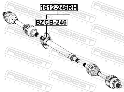 FEBEST Bearing, drive shaft (BZCB-246)