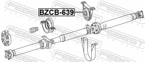 FEBEST Bearing, propshaft centre bearing (BZCB-639)
