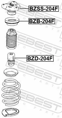 FEBEST Rubber Buffer, suspension (BZD-204F)