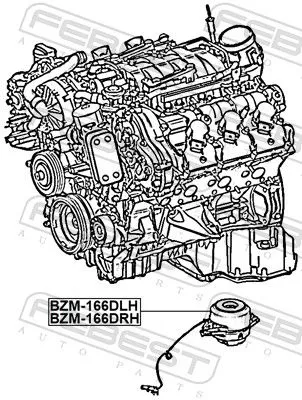 FEBEST Mounting, engine (BZM-166DLH)