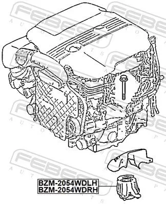FEBEST Mounting, engine (BZM-2054WDRH)