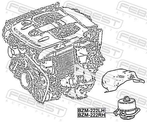 FEBEST Mounting, engine (BZM-222LH)