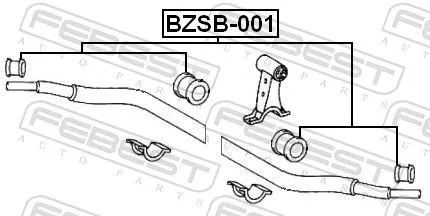 FEBEST Mounting, stabiliser bar (BZSB-001)