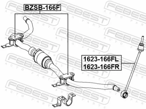 FEBEST Repair Kit, stabiliser bush (BZSB-166F)