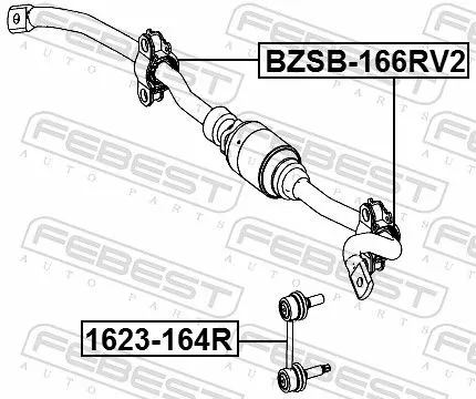 FEBEST Mounting, stabiliser bar (BZSB-166RV2)