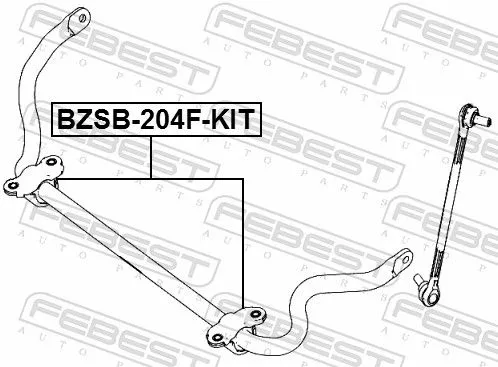 FEBEST Repair Kit, stabiliser bush (BZSB-204F-KIT)