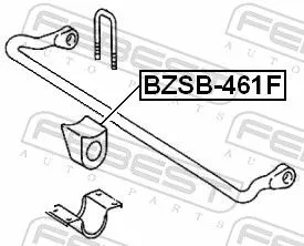 FEBEST Mounting, stabiliser bar (BZSB-461F)