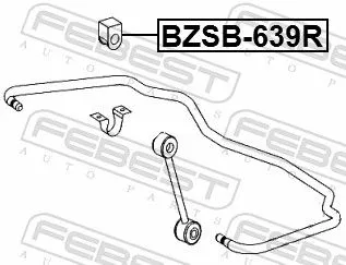 FEBEST Mounting, stabiliser bar (BZSB-639R)