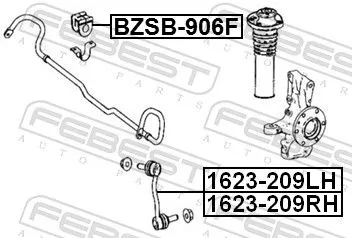 FEBEST Mounting, stabiliser bar (BZSB-906F)
