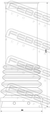 FEBEST Dust Cover Kit, shock absorber (BZSHB-906F-KIT)