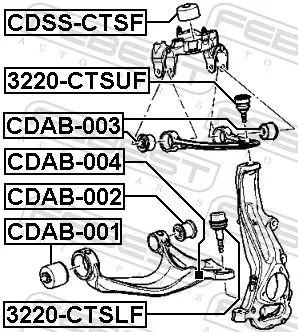FEBEST Mounting, control/trailing arm (CDAB-001)