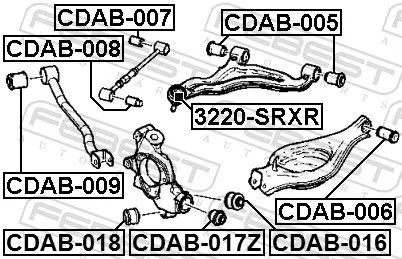 FEBEST Mounting, control/trailing arm (CDAB-009)