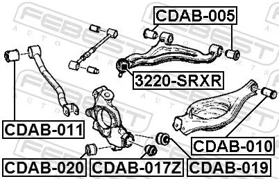 FEBEST Mounting, control/trailing arm (CDAB-010)