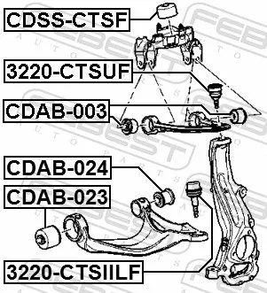FEBEST Mounting, control/trailing arm (CDAB-024)