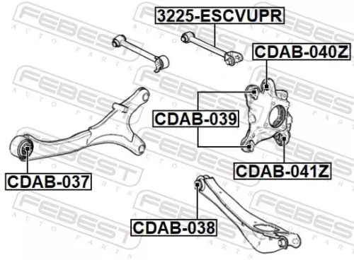 FEBEST Mounting, control/trailing arm (CDAB-038)