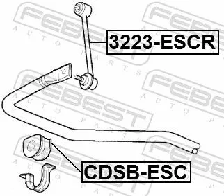 FEBEST Mounting, stabiliser bar (CDSB-ESC)