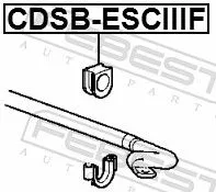 FEBEST Mounting, stabiliser bar (CDSB-ESCIIIF)