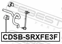FEBEST Mounting, stabiliser bar (CDSB-SRXFE3F)