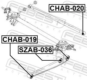 FEBEST Mounting, control/trailing arm (CHAB-019)