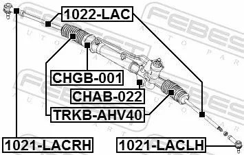 FEBEST Mounting, steering gear (CHAB-022)