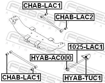 FEBEST Mounting, control/trailing arm (CHAB-LAC1)