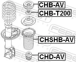 FEBEST Suspension Strut Support Mount (CHB-AV)