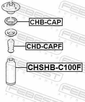 FEBEST Rolling Bearing, suspension strut support mount (CHB-CAP)