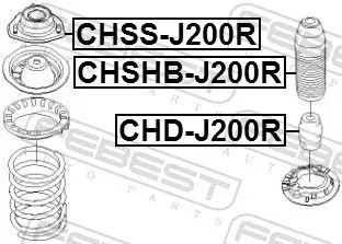FEBEST Rubber Buffer, suspension (CHD-J200R)