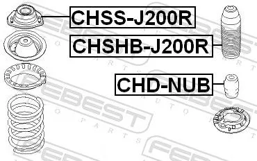 FEBEST Rubber Buffer, suspension (CHD-NUB)