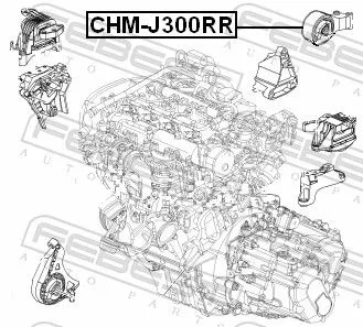 FEBEST Mounting, engine (CHM-J300RR)