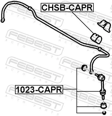 FEBEST Mounting, stabiliser bar (CHSB-CAPR)