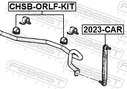 FEBEST Repair Kit, stabiliser bush (CHSB-ORLF-KIT)