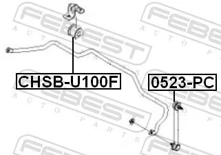 FEBEST Mounting, stabiliser bar (CHSB-U100F)