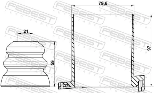 FEBEST Dust Cover Kit, shock absorber (CHSHB-J200F-KIT)