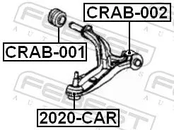 FEBEST Mounting, control/trailing arm (CRAB-001)
