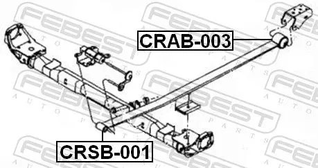 FEBEST Bushing, leaf spring (CRAB-003)