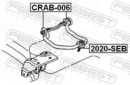 FEBEST Mounting, control/trailing arm (CRAB-006)