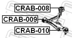 FEBEST Mounting, control/trailing arm (CRAB-008)