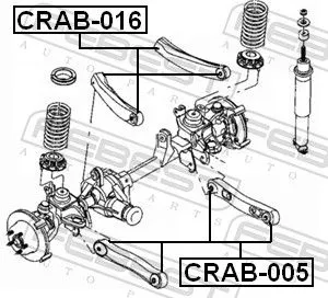 FEBEST Mounting, control/trailing arm (CRAB-016)