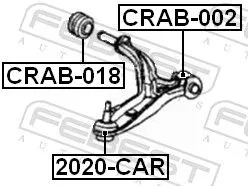 FEBEST Mounting, control/trailing arm (CRAB-018)