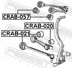 FEBEST Mounting, control/trailing arm (CRAB-021)