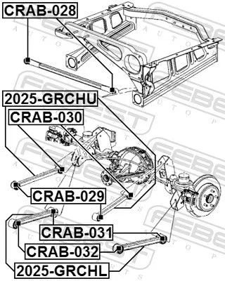 FEBEST Mounting, control/trailing arm (CRAB-030)