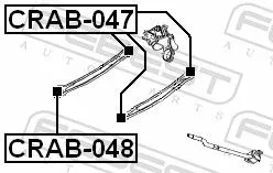 FEBEST Mounting, control/trailing arm (CRAB-048)