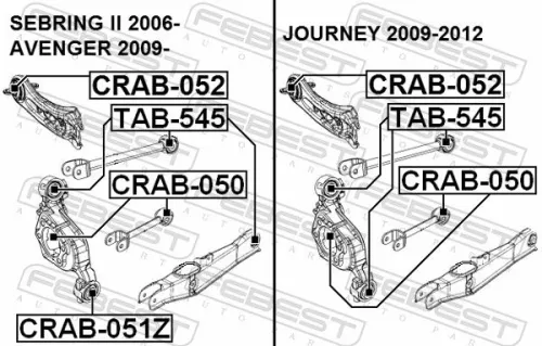 FEBEST Mounting, control/trailing arm (CRAB-050)