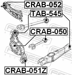 FEBEST Mounting, control/trailing arm (CRAB-051Z)