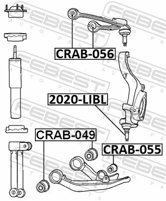 FEBEST Mounting, control/trailing arm (CRAB-056)